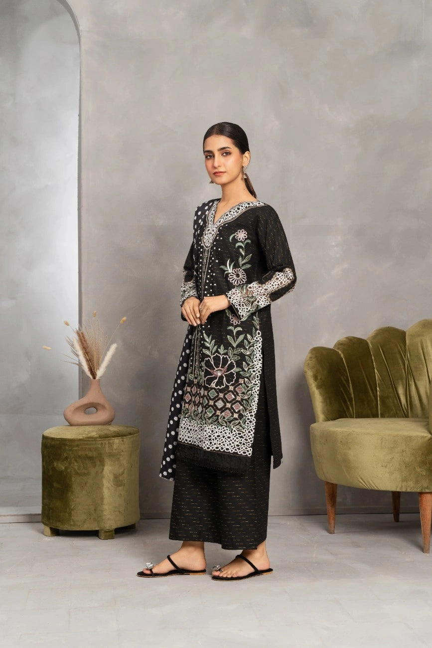 Elegant Green Embroidered Suit - Attirepret