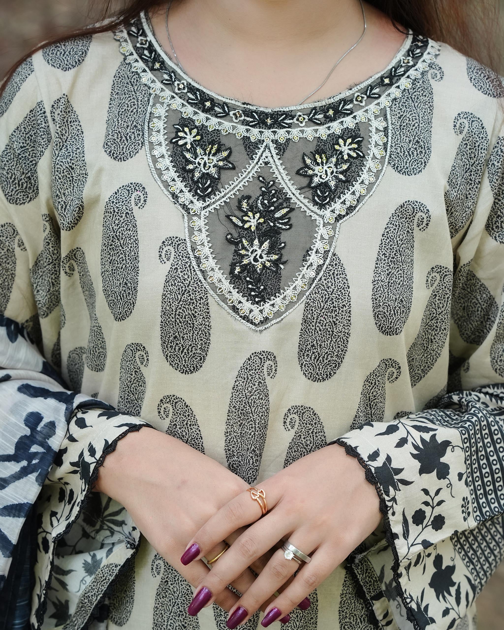 Veloria by Attirepret – Printed Cotton 3 Piece Suit