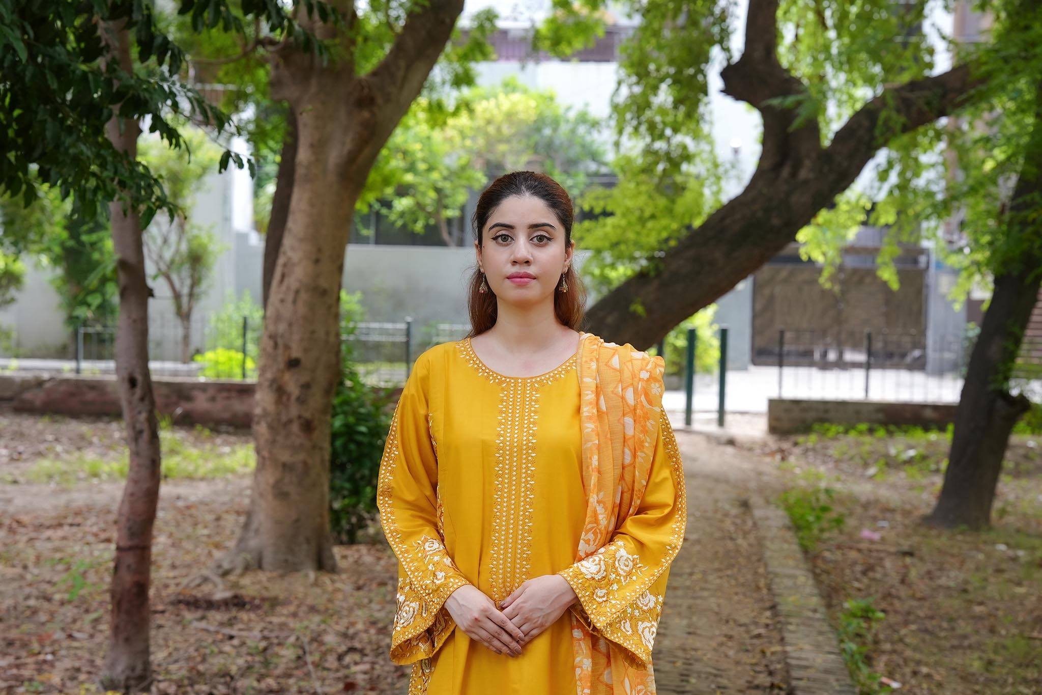 AttirePret Mustard Yellow 3-Piece Cotton Suit