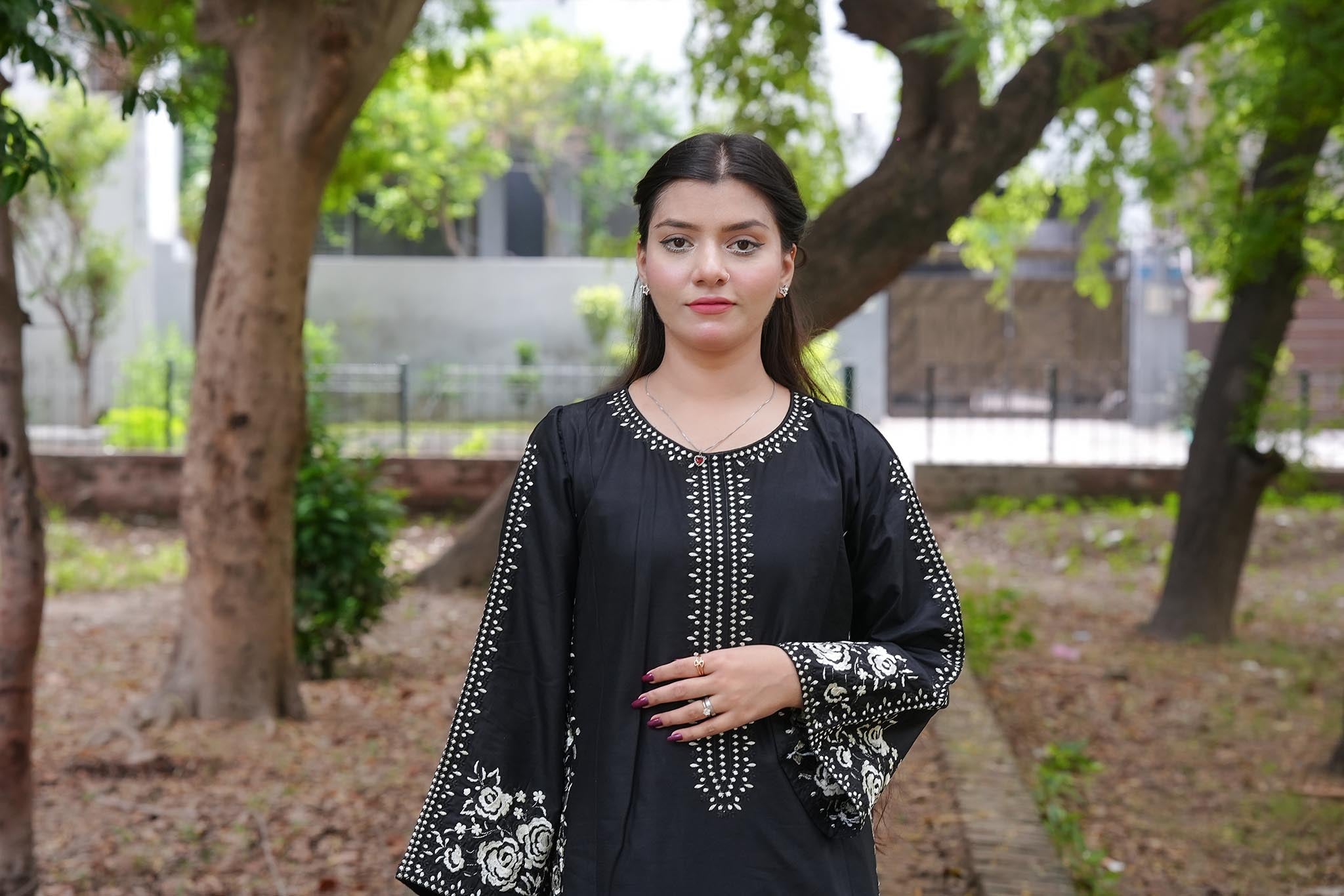 AttirePret Black 3-Piece Cotton Suit