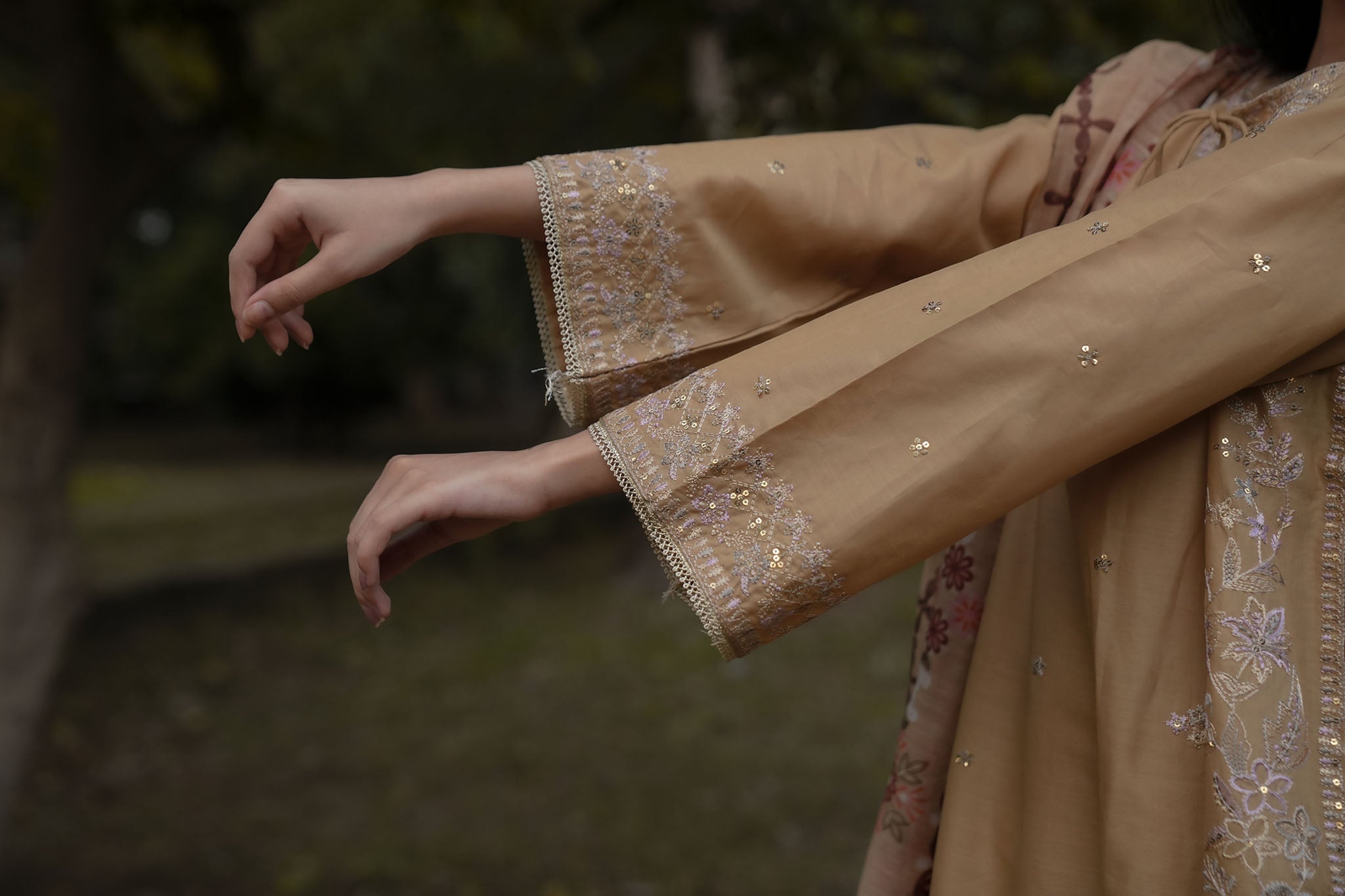 Attirepret – Beige Cotton 3-Piece Suit