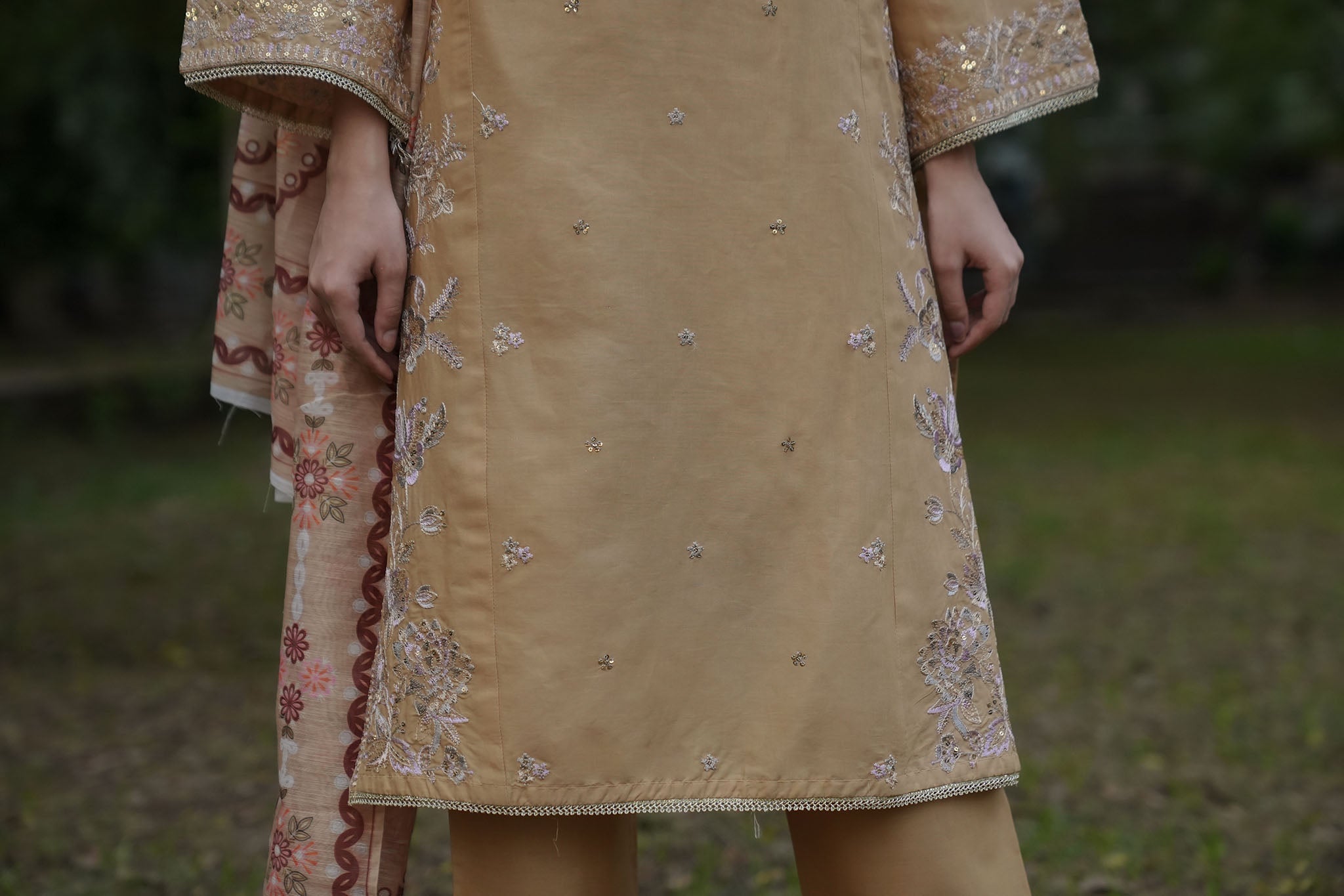 Attirepret – Beige Cotton 3-Piece Suit
