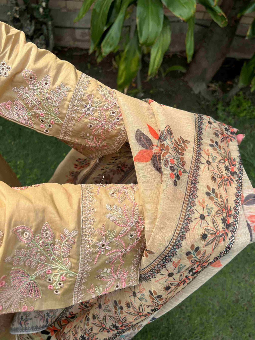 Radiant Earth Tones: Attire Pret Stitched 3-Piece