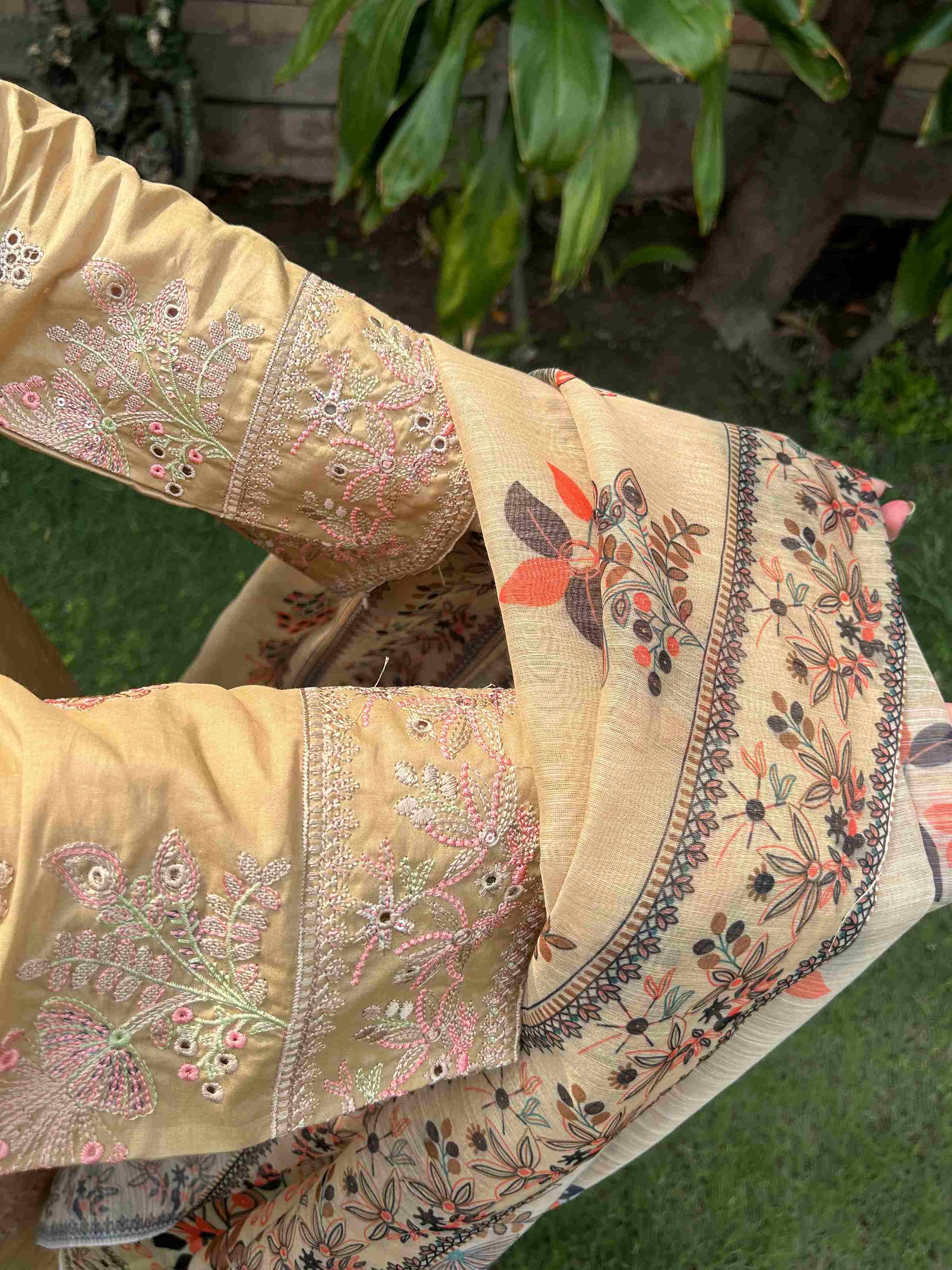 Radiant Earth Tones: Attire Pret Stitched 3-Piece