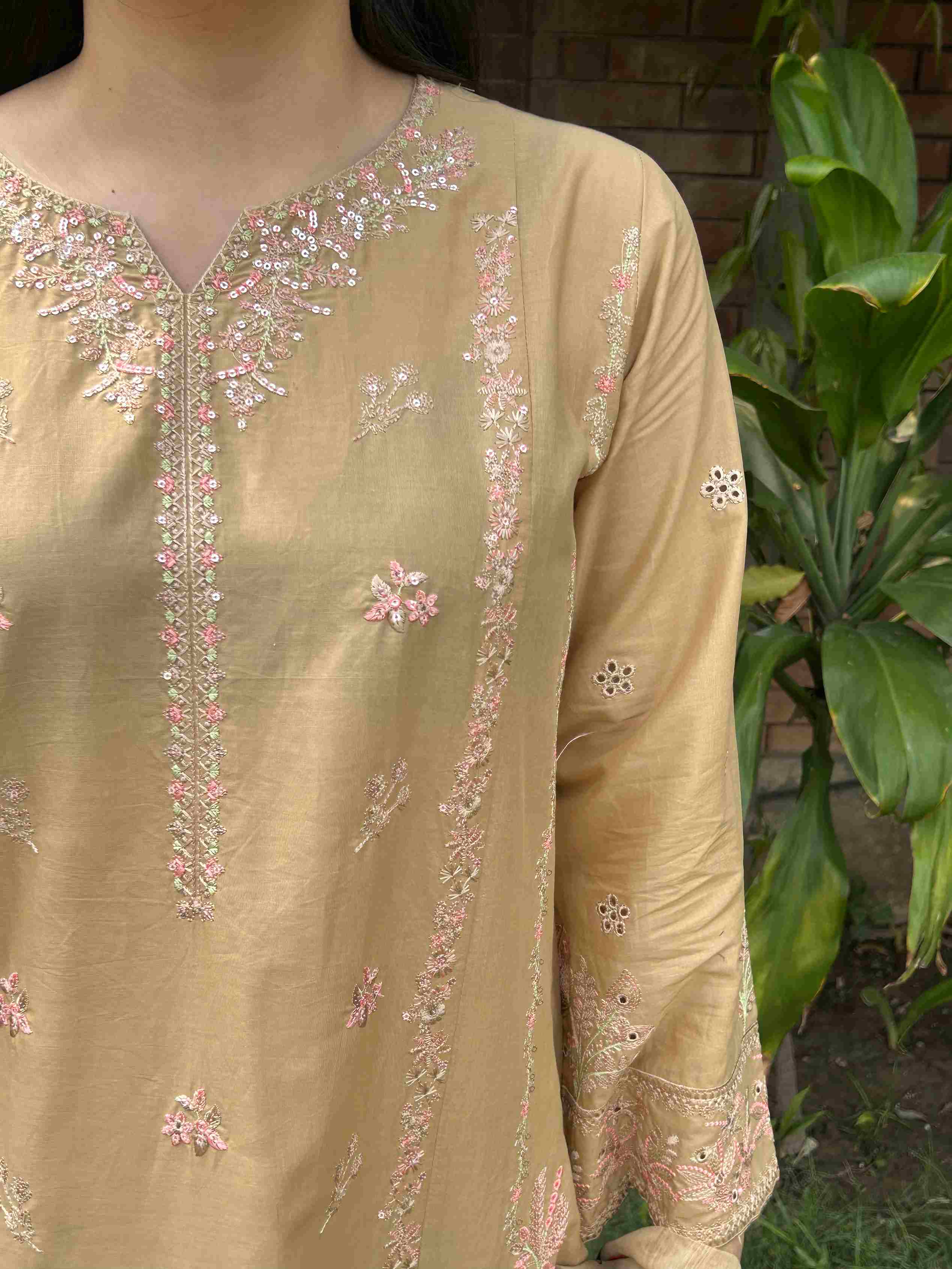 Radiant Earth Tones: Attire Pret Stitched 3-Piece