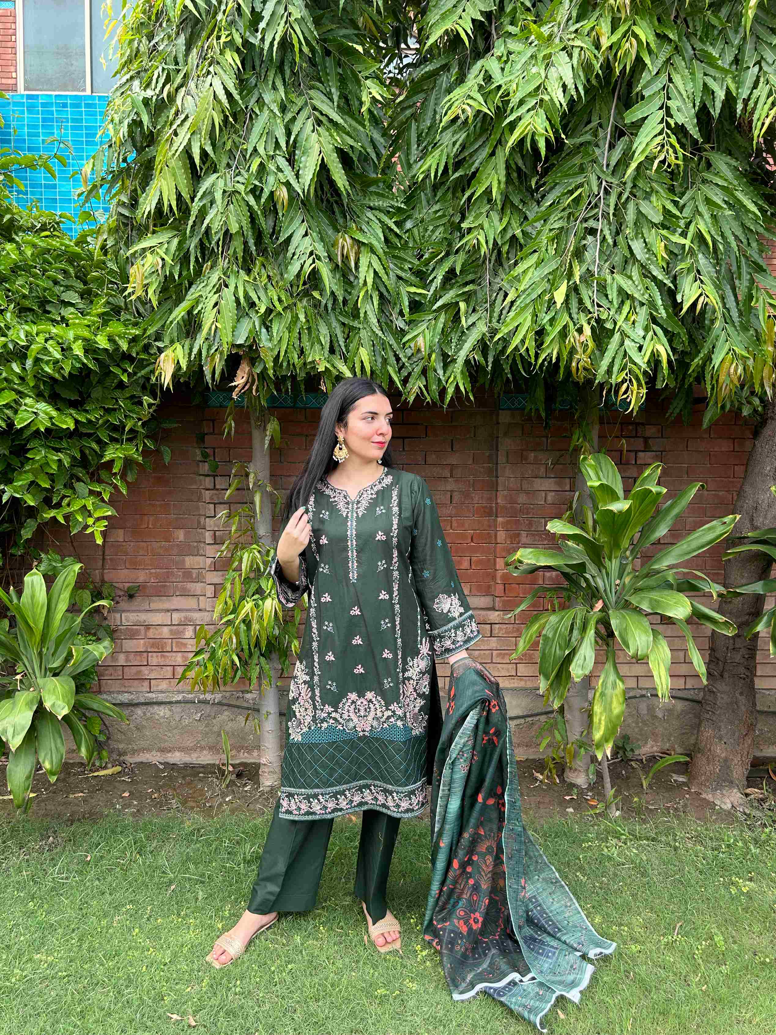 Royal Green 3-Piece Suit by AttirePret