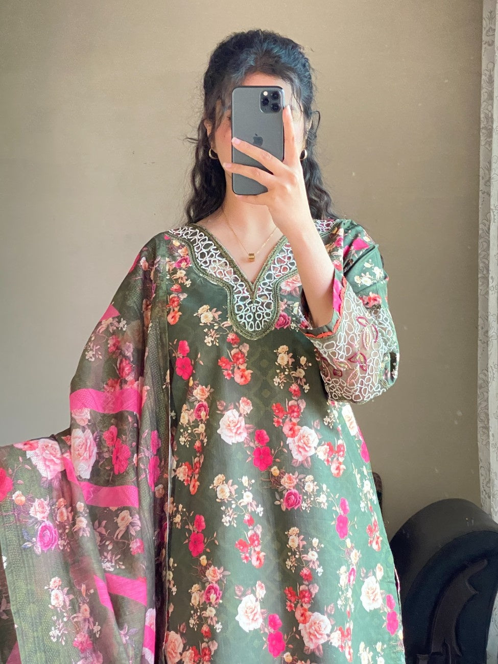 AttirePret 3-Piece Cambric Printed