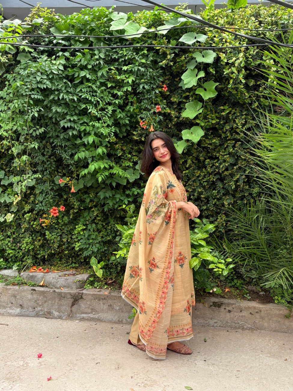AttirePret Exquisite Tan Cotton 3-Piece Suit