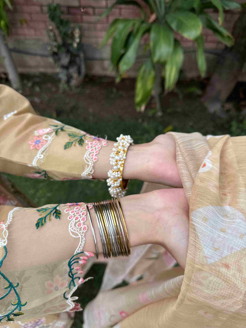 Attirepret - Exquisite Embroidered Cotton 3-Piece Suit