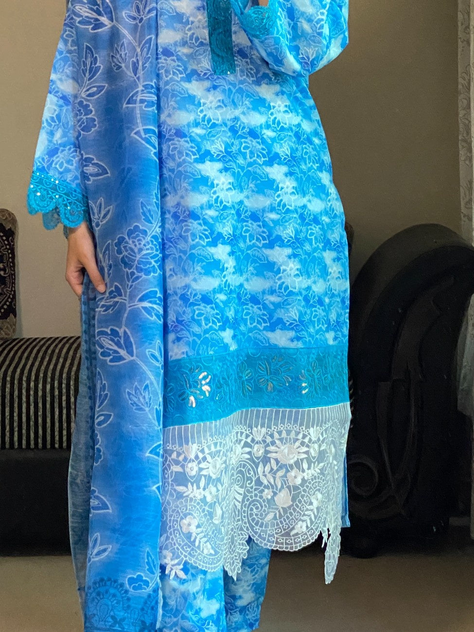 Blue Mirage – 3 Piece Printed Lawn Suit