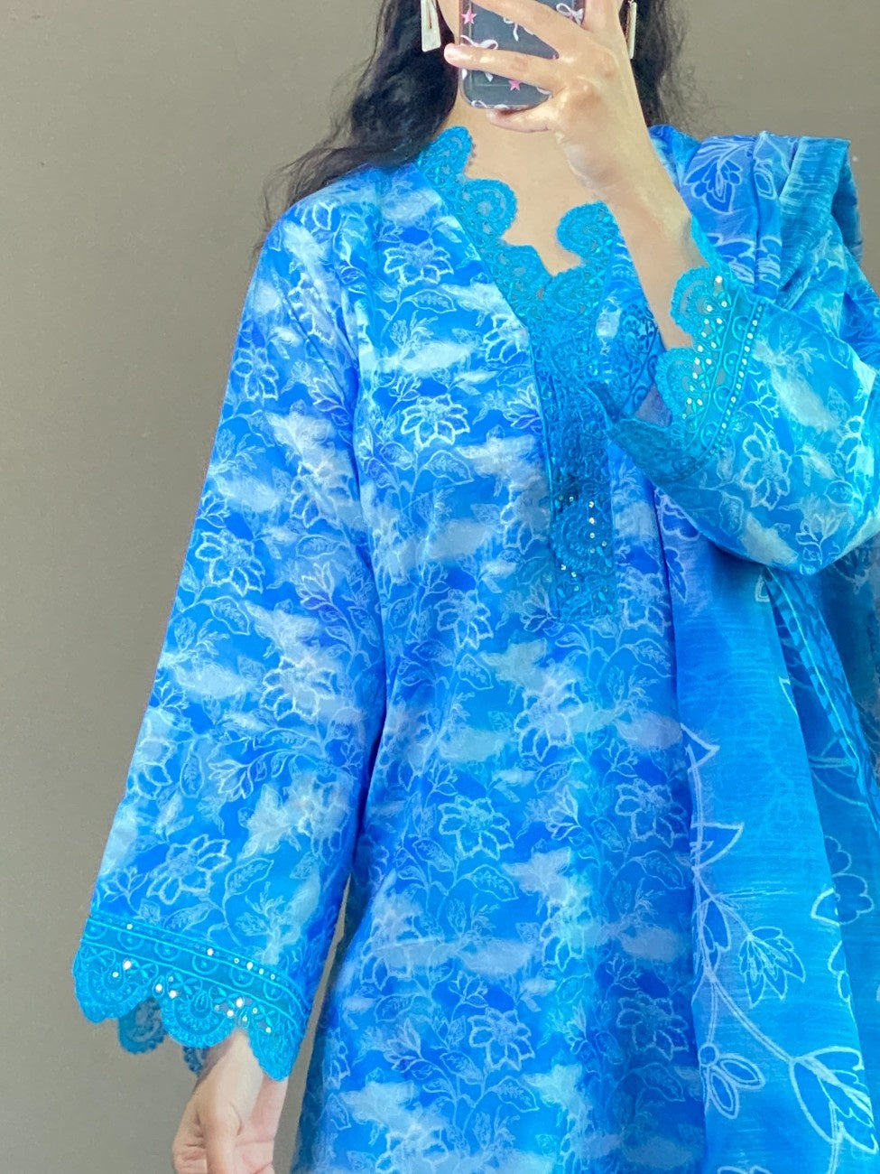 Blue Mirage – 3 Piece Printed Lawn Suit